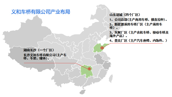 義和車橋產業(yè)布局